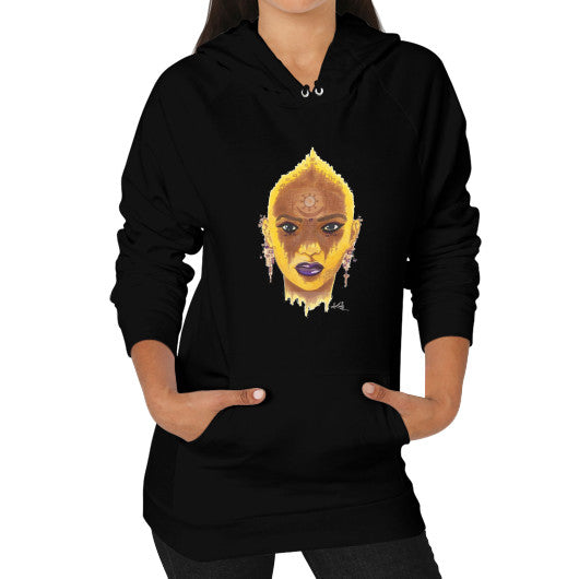 Hoodie (on woman) Black - dipi