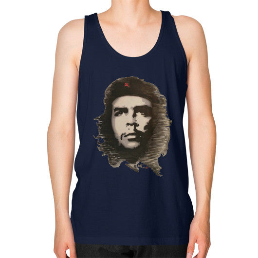 Unisex Fine Jersey Tank (on man) Navy - dipi
