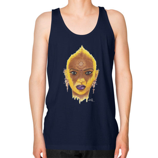 Unisex Fine Jersey Tank (on man) Navy - dipi