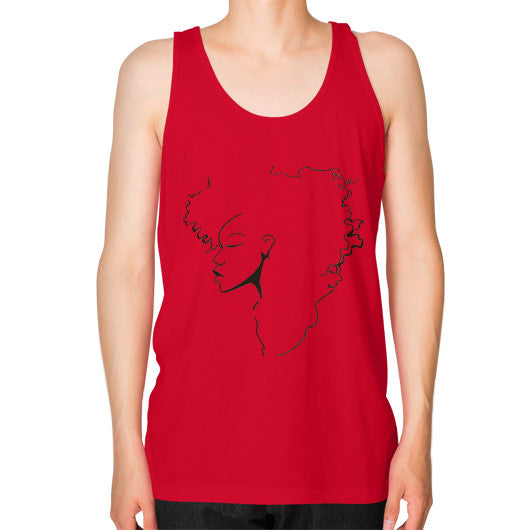 Unisex Fine Jersey Tank (on man) Red - dipi