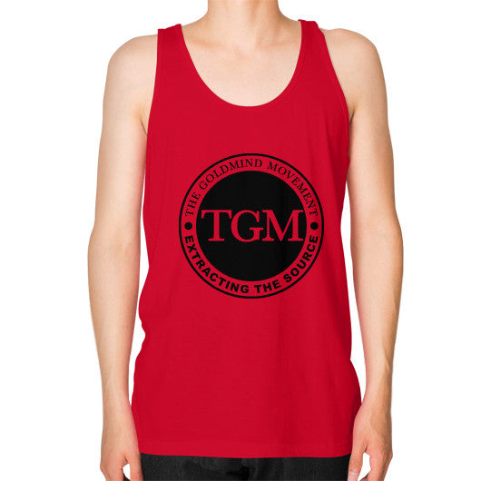 Unisex Fine Jersey Tank (on man) Red dipi