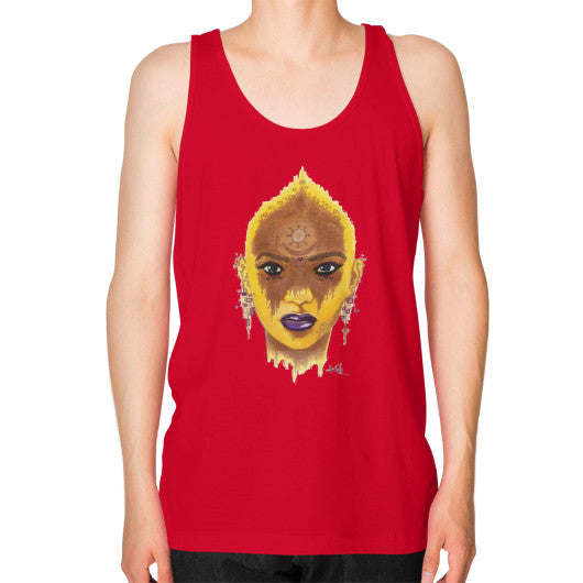 Unisex Fine Jersey Tank (on man) Red - dipi