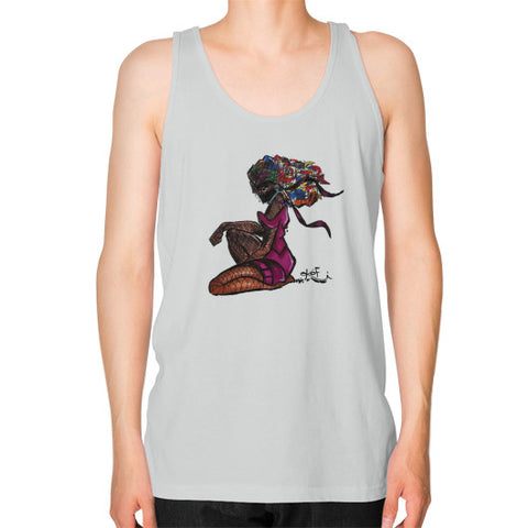 Unisex Fine Jersey Tank (on man) Silver - dipi