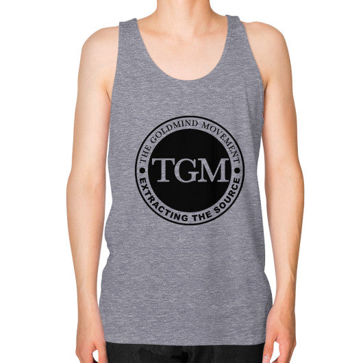 Unisex Fine Jersey Tank (on man) Tri-Blend Grey dipi