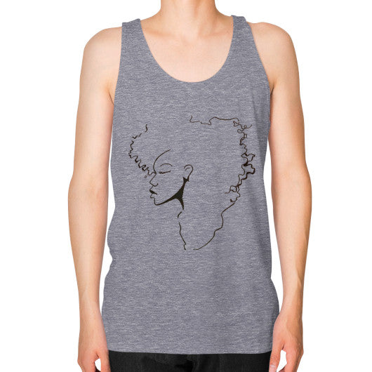 Unisex Fine Jersey Tank (on man) Tri-Blend Grey - dipi