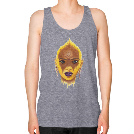 Unisex Fine Jersey Tank (on man) Tri-Blend Grey - dipi