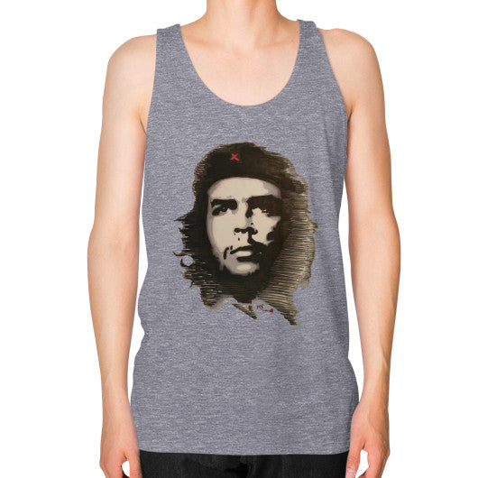 Unisex Fine Jersey Tank (on man) Tri-Blend Grey - dipi