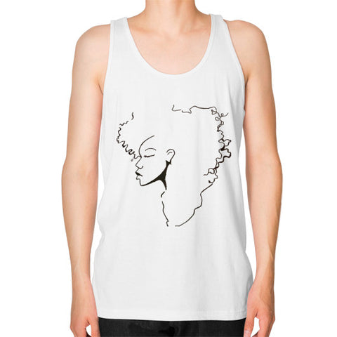 Unisex Fine Jersey Tank (on man) White - dipi