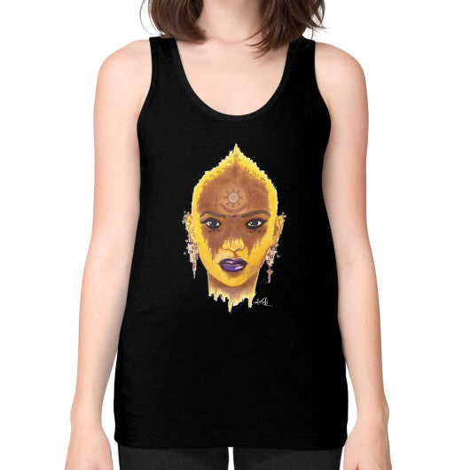 Unisex Fine Jersey Tank (on woman) Black - dipi