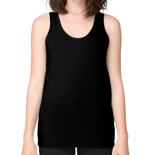 Unisex Fine Jersey Tank (on woman) Black dipi
