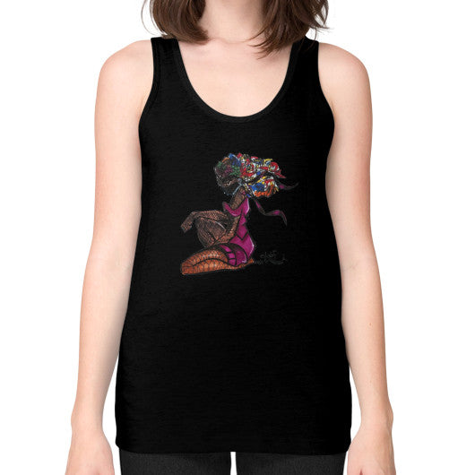 Unisex Fine Jersey Tank (on woman) Black - dipi