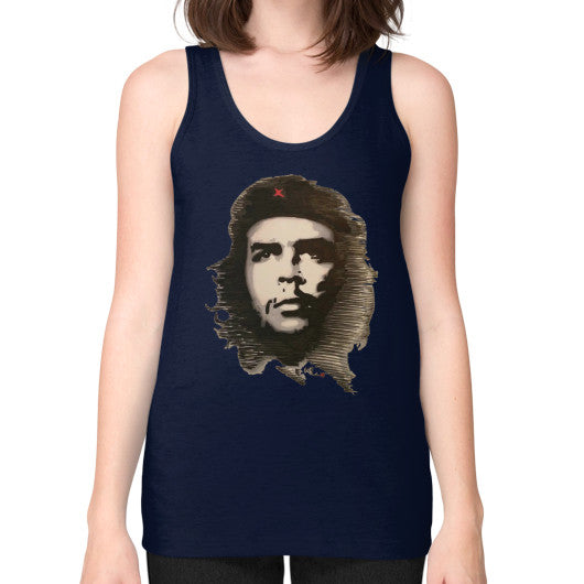Unisex Fine Jersey Tank (on woman) Navy - dipi
