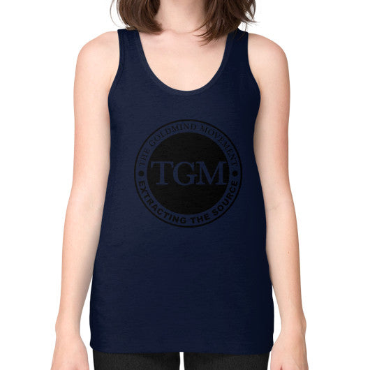 Unisex Fine Jersey Tank (on woman) Navy dipi