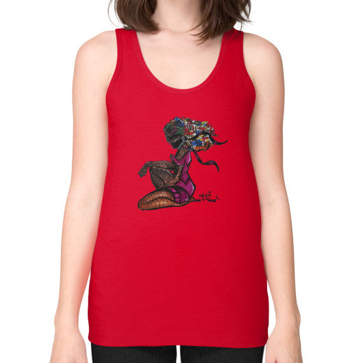 Unisex Fine Jersey Tank (on woman) Red - dipi