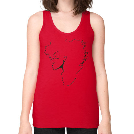 Unisex Fine Jersey Tank (on woman) Red - dipi