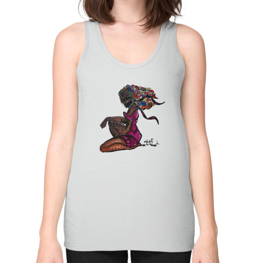 Unisex Fine Jersey Tank (on woman) Silver - dipi