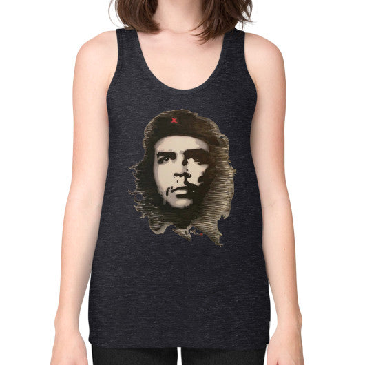 Unisex Fine Jersey Tank (on woman) Tri-Blend Black - dipi