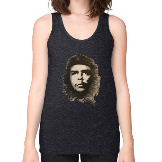 Unisex Fine Jersey Tank (on woman) Tri-Blend Black - dipi