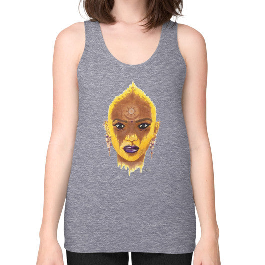 Unisex Fine Jersey Tank (on woman) Tri-Blend Grey - dipi
