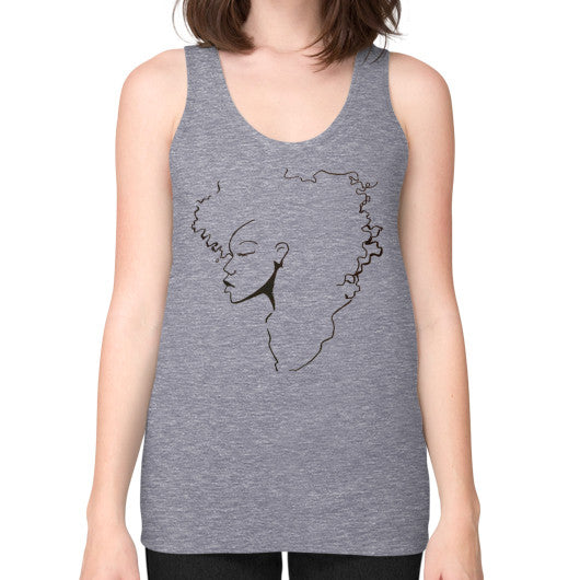 Unisex Fine Jersey Tank (on woman) Tri-Blend Grey - dipi