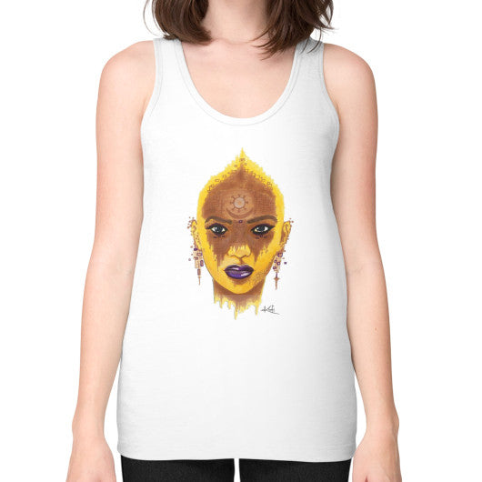 Unisex Fine Jersey Tank (on woman) White - dipi