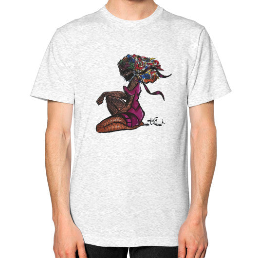 Unisex T-Shirt (on man) Ash grey - dipi