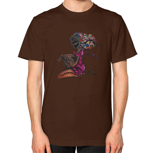 Unisex T-Shirt (on man) Brown - dipi