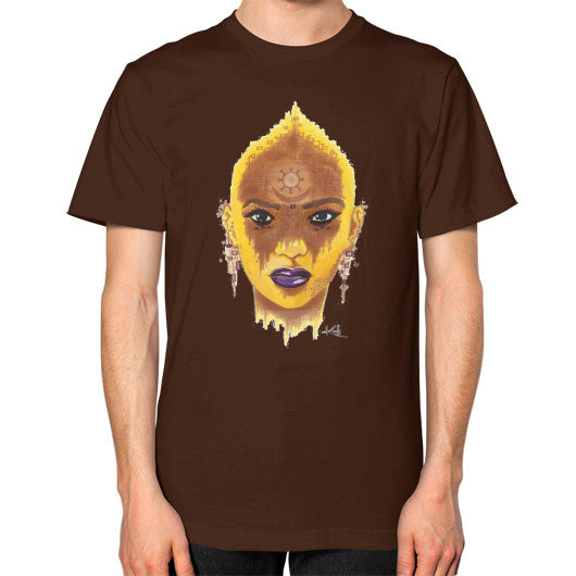 Unisex T-Shirt (on man) Brown - dipi