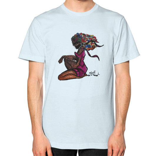 Unisex T-Shirt (on man) Light blue - dipi