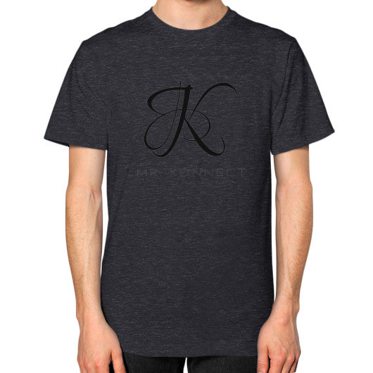 Unisex T-Shirt (on man) Tri-Blend Black dipi
