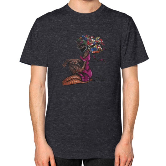 Unisex T-Shirt (on man) Tri-Blend Black - dipi