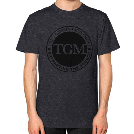 Unisex T-Shirt (on man) Tri-Blend Black dipi