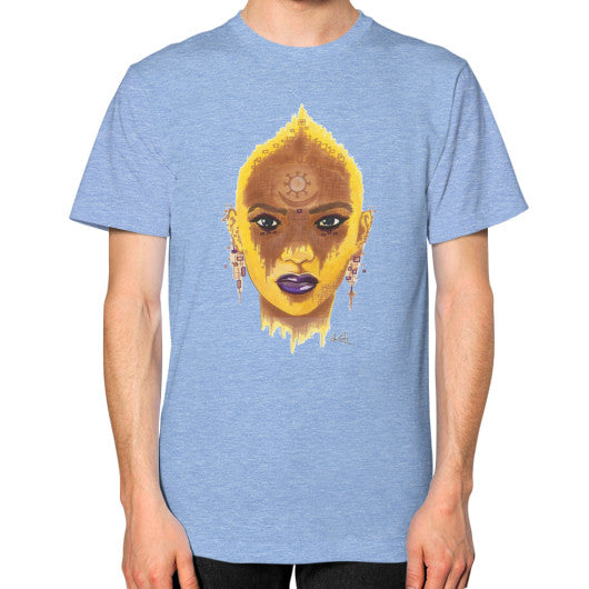 Unisex T-Shirt (on man) Tri-Blend Blue - dipi