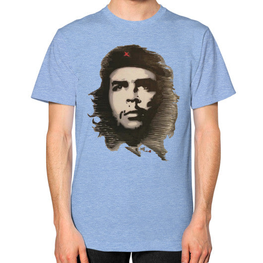 Unisex T-Shirt (on man) Tri-Blend Blue - dipi