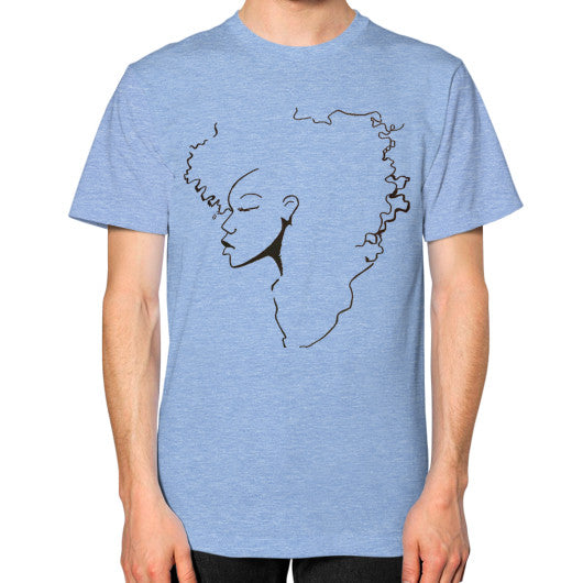 Unisex T-Shirt (on man) Tri-Blend Blue - dipi