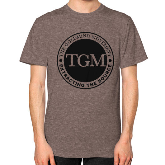 Unisex T-Shirt (on man) Tri-Blend Coffee dipi