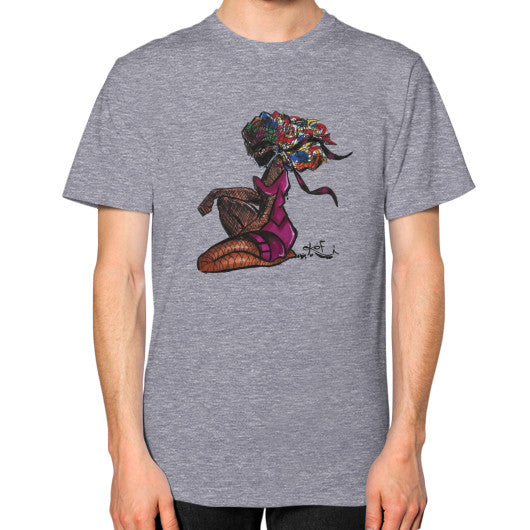 Unisex T-Shirt (on man) Tri-Blend Grey - dipi