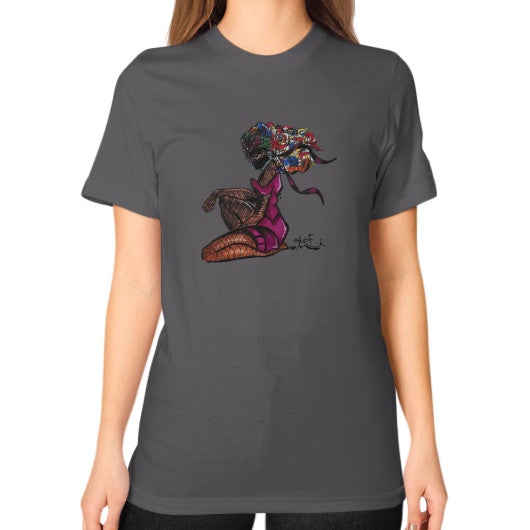 Unisex T-Shirt (on woman) Asphalt - dipi