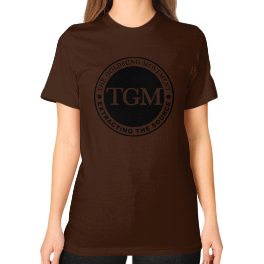 Unisex T-Shirt (on woman) Brown dipi