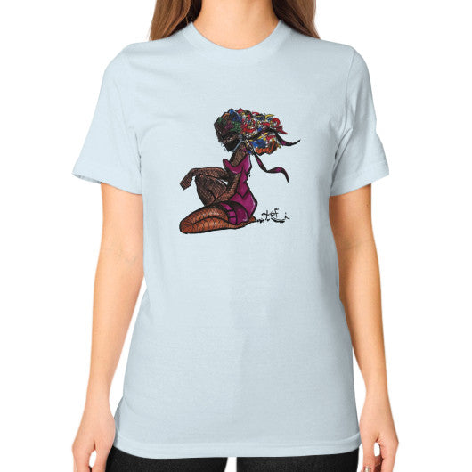 Unisex T-Shirt (on woman) Light blue - dipi
