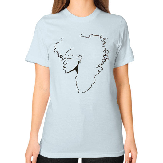Unisex T-Shirt (on woman) Light blue - dipi