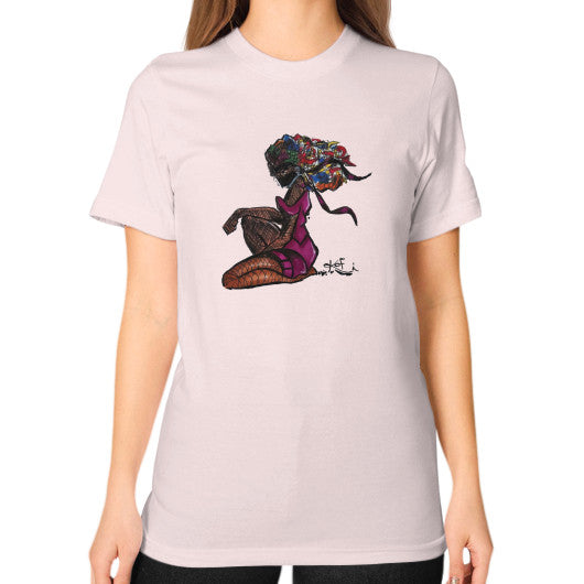 Unisex T-Shirt (on woman) Light pink - dipi