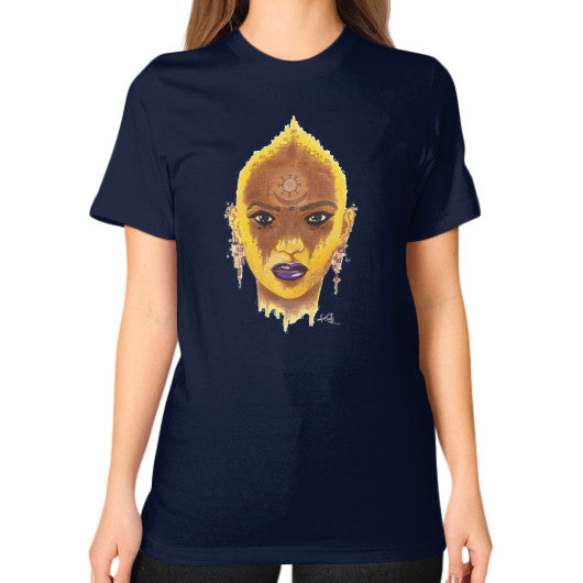 Unisex T-Shirt (on woman) Navy - dipi