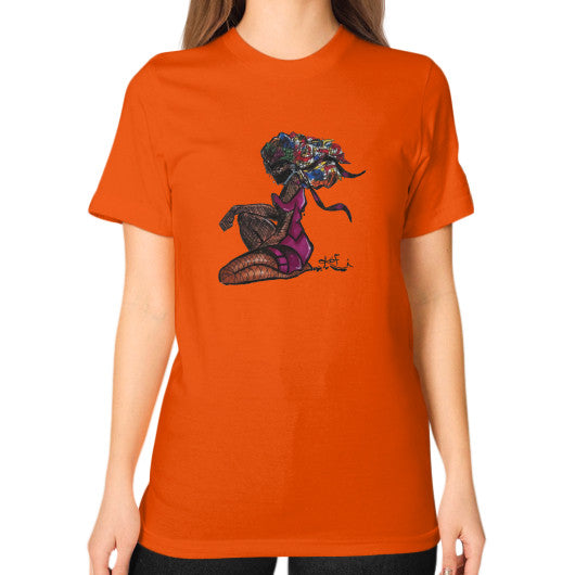 Unisex T-Shirt (on woman) Orange - dipi