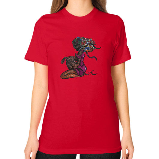 Unisex T-Shirt (on woman) Red - dipi