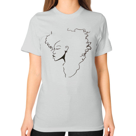 Unisex T-Shirt (on woman) Silver - dipi