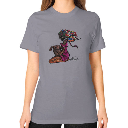 Unisex T-Shirt (on woman) Slate - dipi