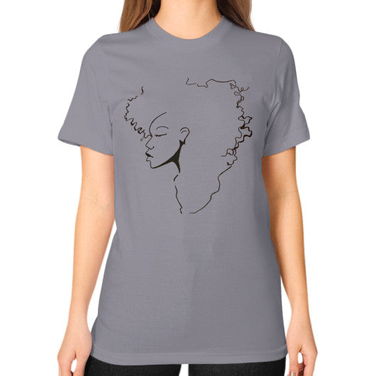 Unisex T-Shirt (on woman) Slate - dipi