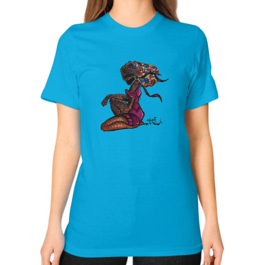 Unisex T-Shirt (on woman) Teal - dipi