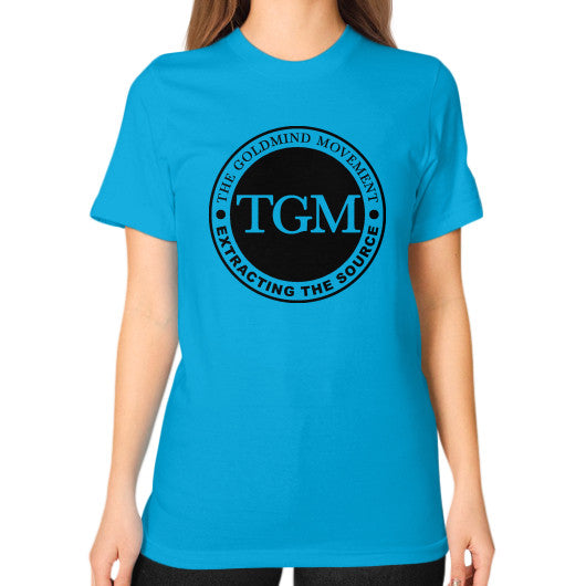 Unisex T-Shirt (on woman) Teal dipi